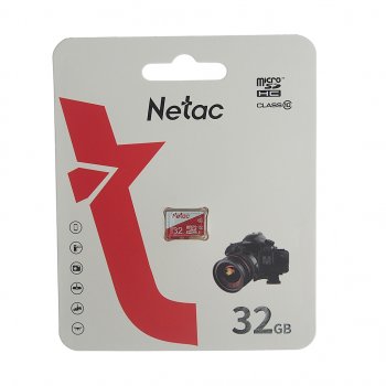 399 р. Карта памяти 32GB MicroSD class 10 NETAC NETAC nt02p500eco-032g-s  с доставкой в г. Пермь. Увеличить фотографию 1