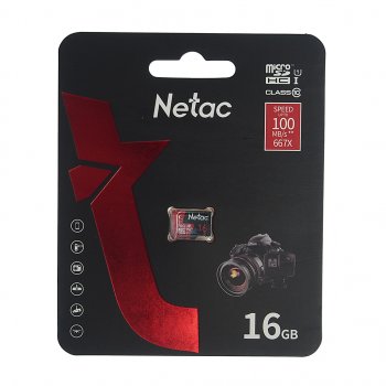 359 р. Карта памяти 16GB MicroSD class 10 NETAC NETAC nt02p500pro-016g-s  с доставкой в г. Пермь. Увеличить фотографию 1