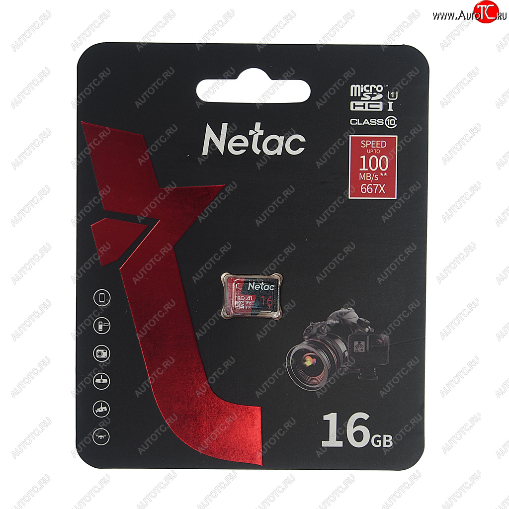 359 р. Карта памяти 16GB MicroSD class 10 NETAC NETAC nt02p500pro-016g-s  с доставкой в г. Пермь