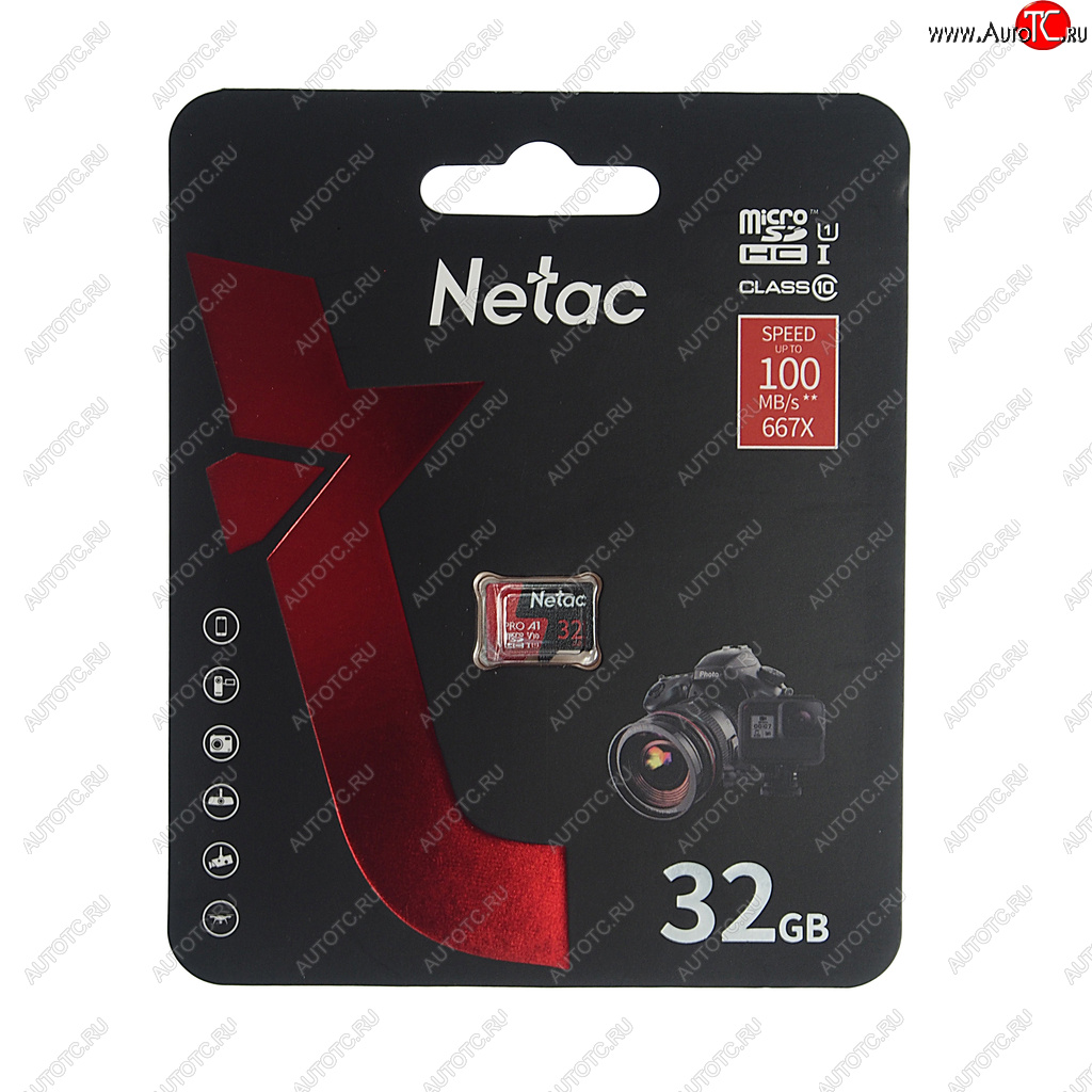 419 р. Карта памяти 32GB MicroSD class 10 NETAC NETAC nt02p500pro-032g-s  с доставкой в г. Пермь