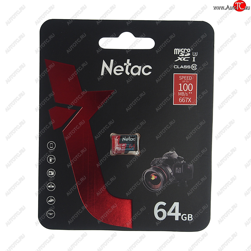 579 р. Карта памяти 64GB MicroSD class 10 NETAC NETAC nt02p500pro-064g-s  с доставкой в г. Пермь