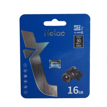 319 р. Карта памяти 16GB MicroSD class 10 NETAC NETAC nt02p500stn-016g-s  с доставкой в г. Пермь. Увеличить фотографию 1