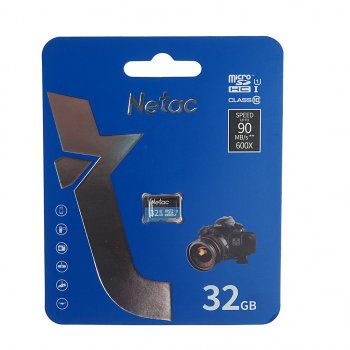 379 р. Карта памяти 32GB MicroSD class 10 NETAC NETAC nt02p500stn-032g-s  с доставкой в г. Пермь. Увеличить фотографию 1