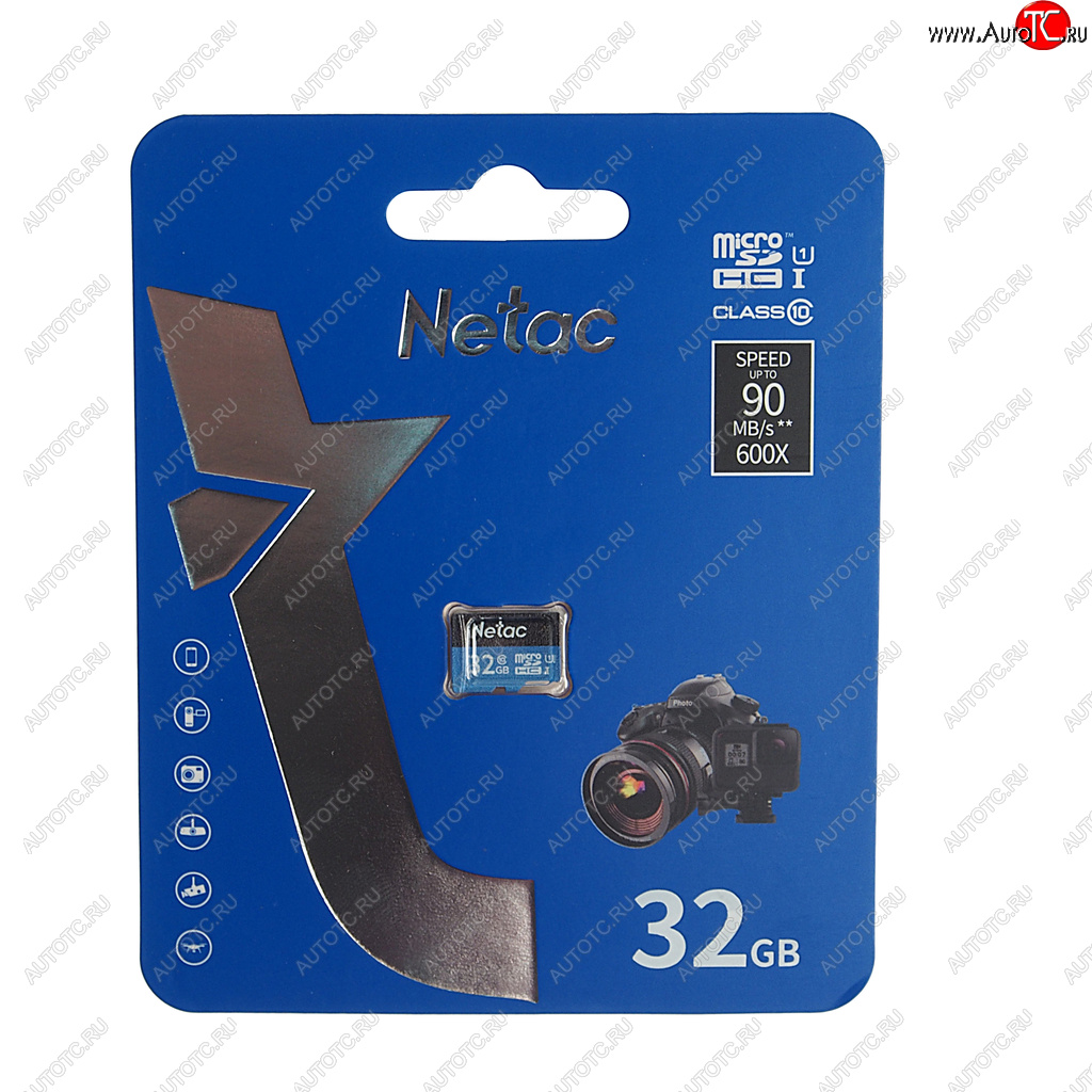 379 р. Карта памяти 32GB MicroSD class 10 NETAC NETAC nt02p500stn-032g-s  с доставкой в г. Пермь