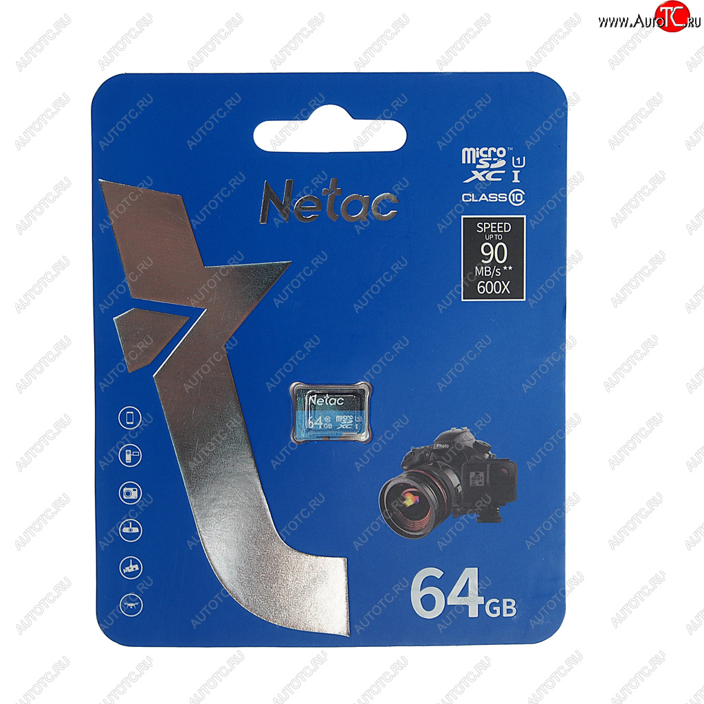 459 р. Карта памяти 64GB MicroSD class 10 NETAC NETAC nt02p500stn-064g-s  с доставкой в г. Пермь
