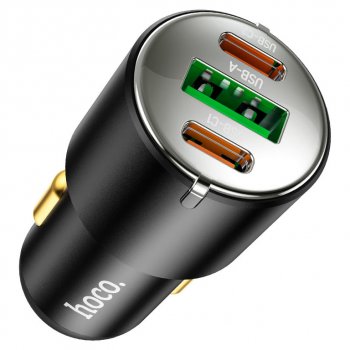 969 р. Устройство зарядное в прикуриватель 1USB + 2 Type C 12V HOCO HOCO nz6 black HOCO nz6 black  с доставкой в г. Пермь. Увеличить фотографию 3