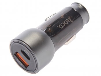 729 р. Устройство зарядное в прикуриватель 1USB + 1 Type C 12V HOCO HOCO nz8 brown HOCO nz8 brown  с доставкой в г. Пермь. Увеличить фотографию 1