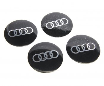 273 р. Эмблема диска колесного AUDI чер. (6см) металл комплект 4шт. MASHINOKOM MASHINOKOM nzd6 009  с доставкой в г. Пермь. Увеличить фотографию 1