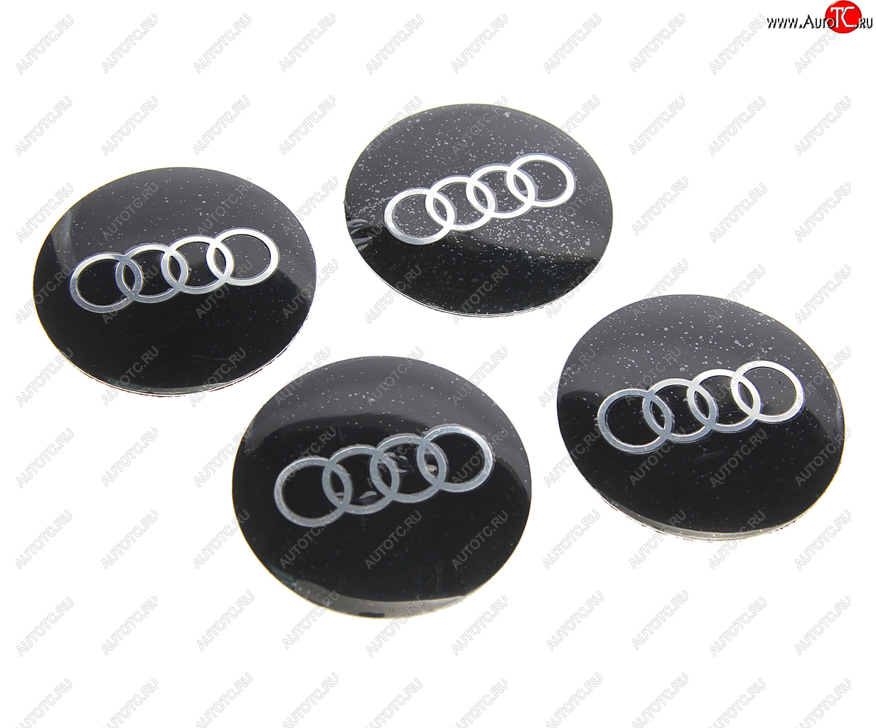 273 р. Эмблема диска колесного AUDI чер. (6см) металл комплект 4шт. MASHINOKOM MASHINOKOM nzd6 009  с доставкой в г. Пермь