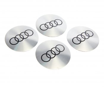 273 р. Эмблема диска колесного AUDI сер. (6см) металл комплект 4шт. MASHINOKOM MASHINOKOM nzd6 010  с доставкой в г. Пермь. Увеличить фотографию 1