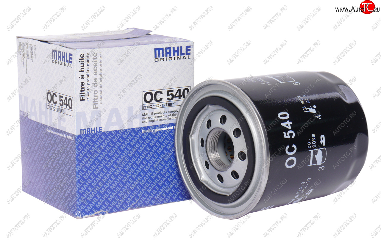 1 499 р. Фильтр масляный HYUNDAI Porter (D4BF),Porter 2 (D4CB),HD35 (D4BB) KIA Bongo (замена на OC540A) MAHLE MAHLE oc540  с доставкой в г. Пермь