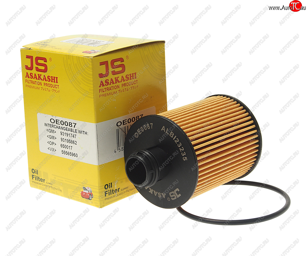1 229 р. Фильтр масляный OPEL Astra J (09-),Insignia (08-),Zafira C (11-) (2.0) JS ASAKASHI JS ASAKASHI oe0087  с доставкой в г. Пермь