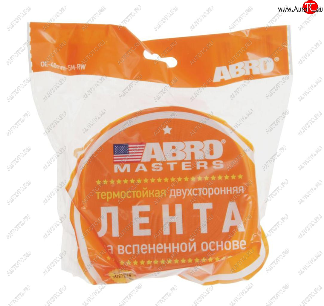 130 р. Скотч двухсторонний 40ммх5м белый MASTERS ABRO ABRO oe-40-rw  с доставкой в г. Пермь