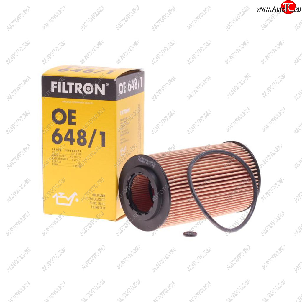 399 р. Фильтр масляный OPEL Astra G (98-05),Vectra B,Zafira A (99-05) FILTRON FILTRON oe6481  с доставкой в г. Пермь