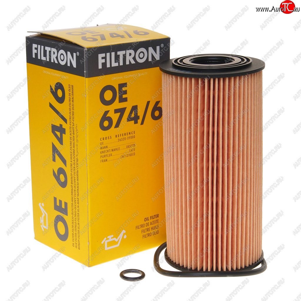719 р. Фильтр масляный HYUNDAI Santa Fe (12-) (2.0 TCI),ix35 (13-) (2.0 TCI) FILTRON FILTRON oe6746  с доставкой в г. Пермь