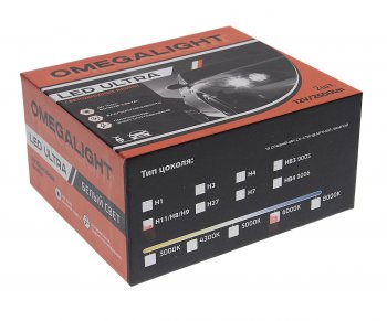 1 369 р. Лампа светодиодная 12V H11 PGJ19-2 2500Lm (2шт.) Ultra OMEGALIGHT OMEGALIGHT olledh11ul-2  с доставкой в г. Пермь. Увеличить фотографию 4
