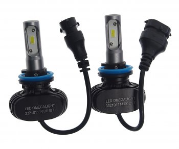 1 369 р. Лампа светодиодная 12V H11 PGJ19-2 2500Lm (2шт.) Ultra OMEGALIGHT OMEGALIGHT olledh11ul-2  с доставкой в г. Пермь. Увеличить фотографию 1