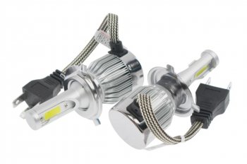 1 169 р. Лампа светодиодная 12V H4 P43t-38 2400LM 2шт. Standart OMEGALIGHT OMEGALIGHT olledh4st-2  с доставкой в г. Пермь. Увеличить фотографию 1