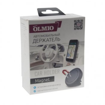 399 р. Держатель телефона на дефлектор магнитный черный OLMIO OLMIO olm-038632 OLMIO olm-038632  с доставкой в г. Пермь. Увеличить фотографию 2