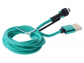 275 р. Кабель iPhone (5-) 1.2м зеленый OLMIO OLMIO olm-038648  с доставкой в г. Пермь. Увеличить фотографию 2