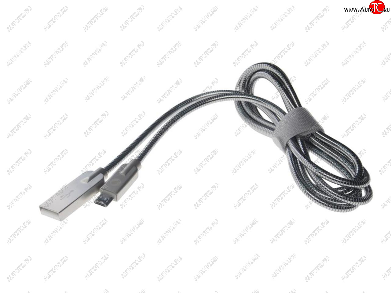 419 р. Кабель micro USB 1.2м серебристый металлическая оплётка PARTNER PARTNER olm-038650  с доставкой в г. Пермь