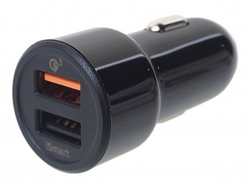859 р. Устройство зарядное в прикуриватель 2USB 12V 5.4A Quick Charge 3.0 OLMIO OLMIO olm-038718  с доставкой в г. Пермь. Увеличить фотографию 1