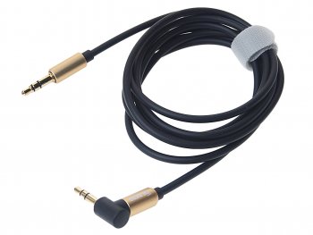 291 р. Кабель jack 3.5 1.5м черно-золотой OLMIO OLMIO olm-038766  с доставкой в г. Пермь. Увеличить фотографию 1