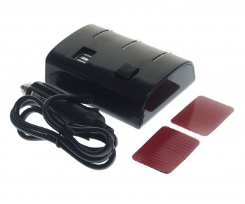 529 р. Разветвитель прикуривателя 3-х гнездовой 12-24V 1USB 3.1А с удлинителем 0.8м черный OLESSON OLESSON ols-1506b  с доставкой в г. Пермь. Увеличить фотографию 2