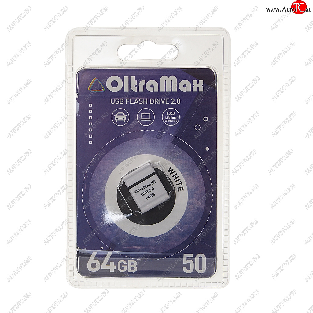 619 р. Карта памяти USB 64GB OLTRAMAX OLTRAMAX om-64gb-50-white  с доставкой в г. Пермь