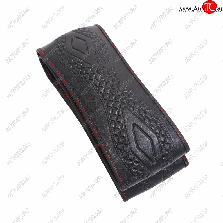 499 р. Оплетка руля (M) 37-39см черная экокожа тиснение сшивная Houston SENATOR SENATOR opls2301  с доставкой в г. Пермь