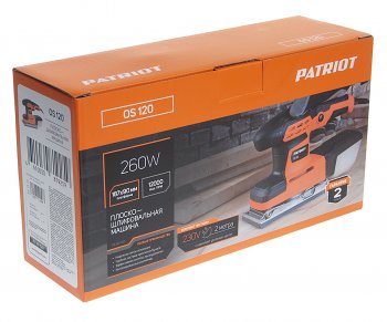 4 999 р. Машина виброшлифовальная 260Вт 230х93мм 12000колмин PATRIOT PATRIOT os 120  с доставкой в г. Пермь. Увеличить фотографию 6