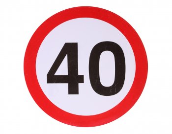 72 р. Наклейка-знак виниловая Ограничение скорости 40км/ч круг, большая NO NAME ос 40кмч NO NAME ос 40кмч  с доставкой в г. Пермь. Увеличить фотографию 1