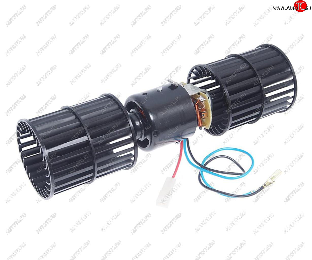 2 869 р. Мотор отопителя ГАЗ,ПАЗ 24V (2 крыльчатки,2 шкива) (для отопителя ОС-7-У2-24-00-16) в сборе МЗКО МЗКО ос-7.001.00.00-24  с доставкой в г. Пермь