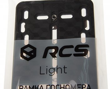1 079 р. Рамка знака номерного антивандальная пластиковая 1шт. черная Light RCS RCS p02020   с доставкой в г. Пермь. Увеличить фотографию 2