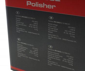 12 399 р. Машина полировальная 1200Вт 150180мм 450-1700обмин. STATUS STATUS pa150ce  с доставкой в г. Пермь. Увеличить фотографию 6