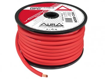 999 р. Кабель силовой 4Ga (20мм) 1м красный AURA AURA pcc-520r 25м.  с доставкой в г. Пермь. Увеличить фотографию 2