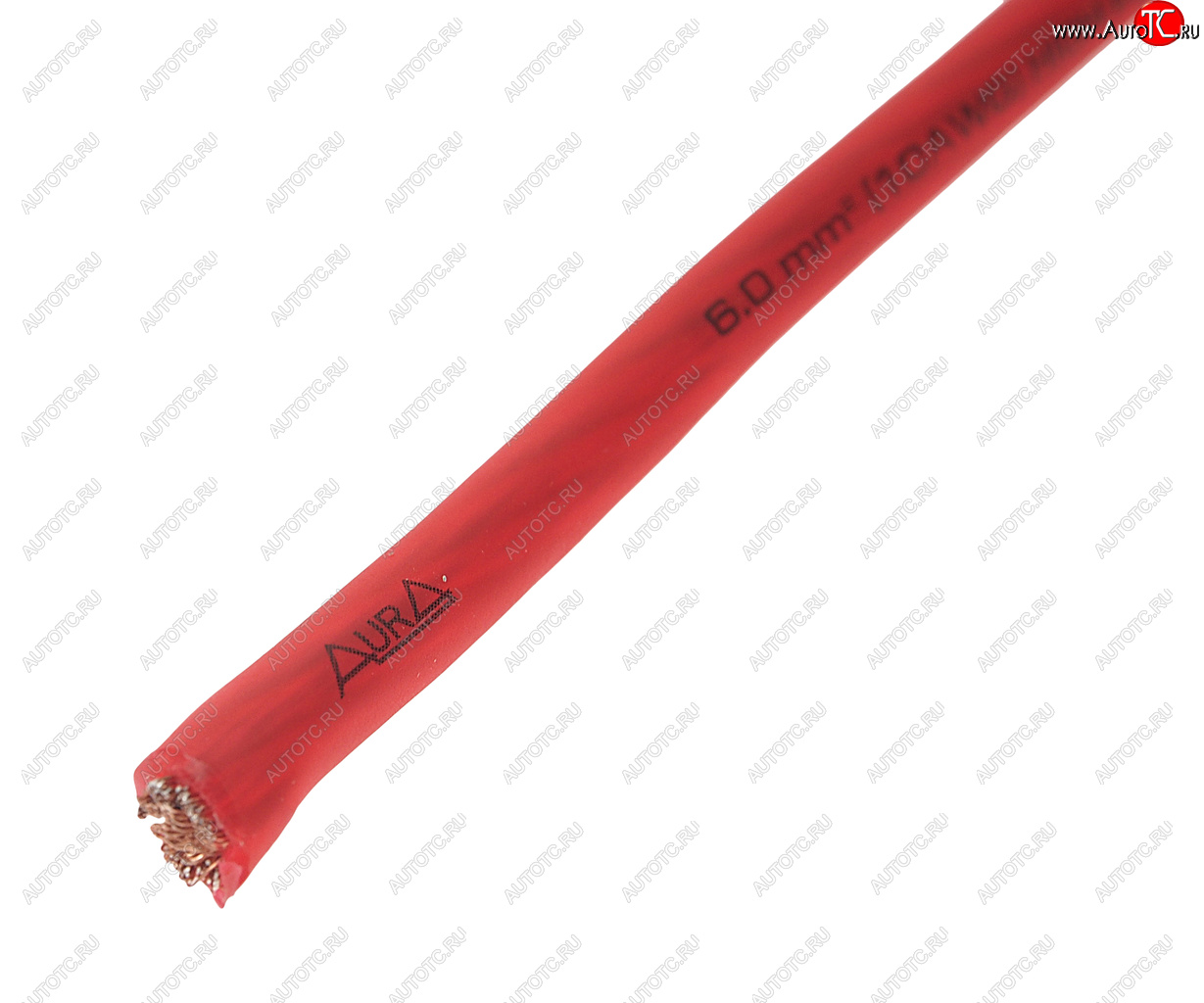 80 р. Кабель силовой 10Ga (6мм) 1м красный AURA AURA pcs-306r 75м  с доставкой в г. Пермь