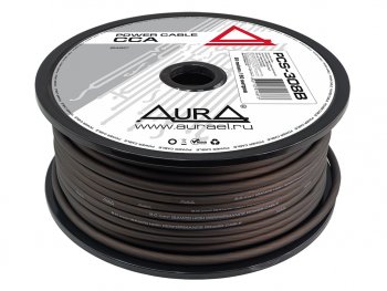 133 р. Кабель силовой 8Ga (8мм) 1м черный AURA AURA pcs-308b 50м  с доставкой в г. Пермь. Увеличить фотографию 1