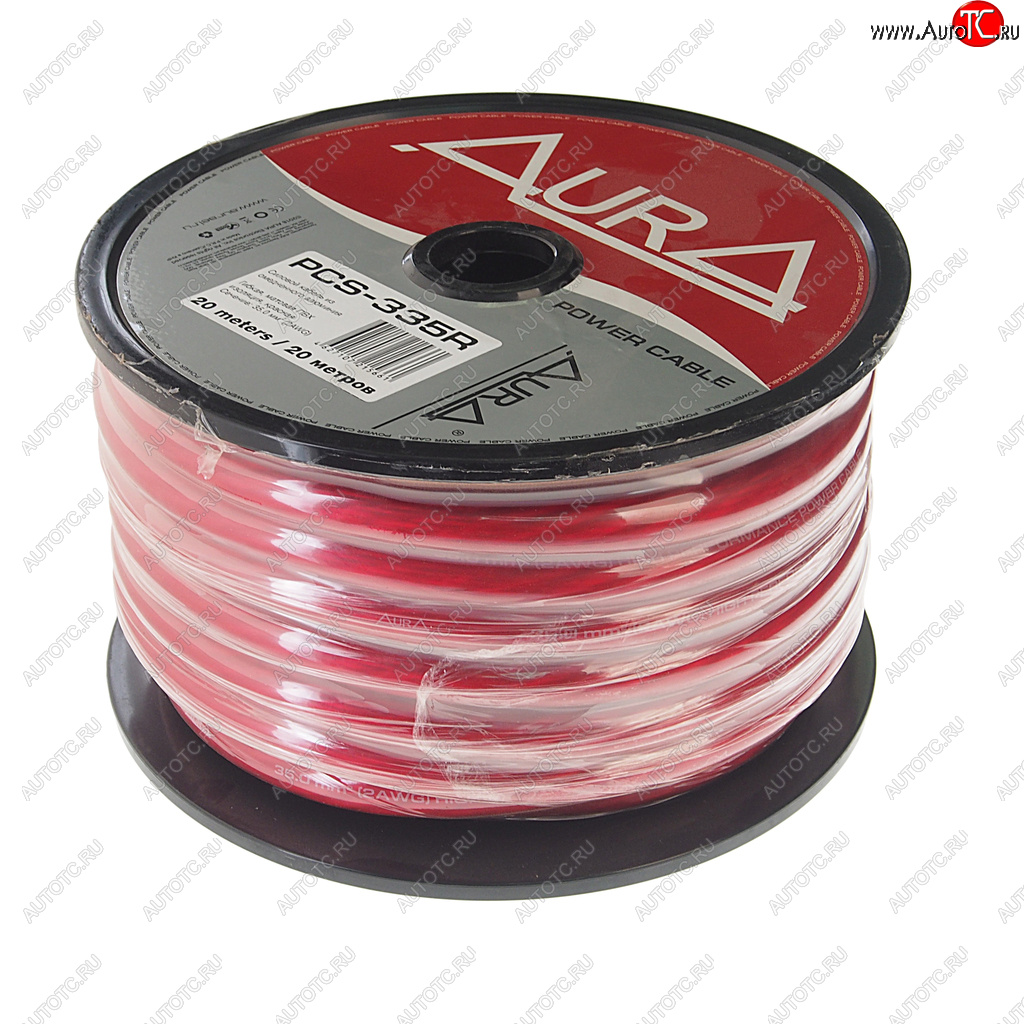 479 р. Кабель силовой 2Ga (35мм) 1м красный AURA AURA pcs-335r 20м  с доставкой в г. Пермь