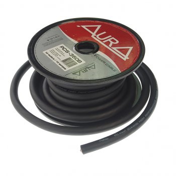 599 р. Кабель силовой 0Ga (55мм) 1м черный AURA AURA pcs-350b 10м  с доставкой в г. Пермь. Увеличить фотографию 1