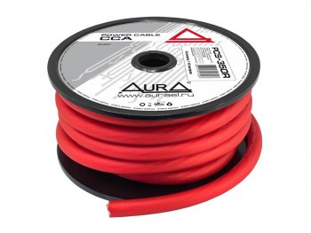 729 р. Кабель силовой 0Ga (55мм) 1м красный AURA AURA pcs-350r 10м.  с доставкой в г. Пермь. Увеличить фотографию 2