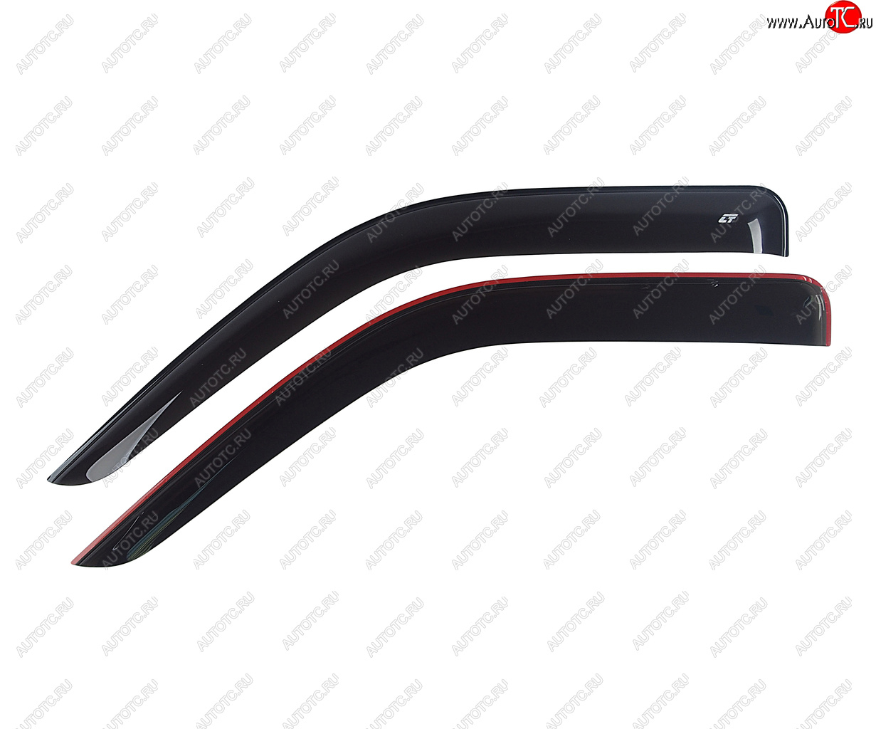 3 189 р. Комплект дефлекторов окон (широкий) COBRA TUNING CITROEN Jumper 250 (2006-2014) (черный глянцевый)  с доставкой в г. Пермь