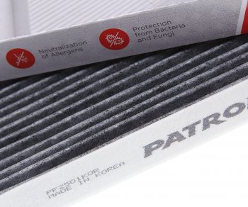 1 469 р. Фильтр воздушный салона HYUNDAI Santa Fe (18-) угольный PATRON PATRON pf2501kor  с доставкой в г. Пермь. Увеличить фотографию 2