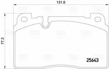 3 799 р. Колодки тормозные передние (4шт.) TRIALLI Audi A7 4G лифтбэк рестайлинг (2014-2018)  с доставкой в г. Пермь. Увеличить фотографию 5
