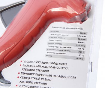 1 389 р. Пистолет клеевой 11мм 200Вт ELITECH ELITECH пкл 2013  с доставкой в г. Пермь. Увеличить фотографию 3