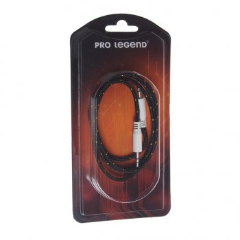 149 р. Кабель jack 3.5 1м черный текстиль PRO LEGEND PRO LEGEND pl1000  с доставкой в г. Пермь. Увеличить фотографию 1