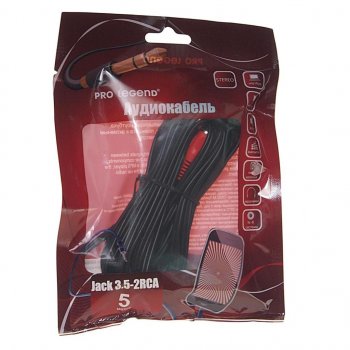 214 р. Кабель jack 3.5-RCA 5м PRO LEGEND PRO LEGEND pl1061  с доставкой в г. Пермь. Увеличить фотографию 1