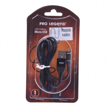 389 р. Кабель micro USB 1м магнитный PRO LEGEND PRO LEGEND pl1151  с доставкой в г. Пермь. Увеличить фотографию 1