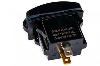 749 р. Розетка автомобильная встраиваемая 12V-24V 2USB 4.2A PRO LEGEND PRO LEGEND pl9372  с доставкой в г. Пермь. Увеличить фотографию 2