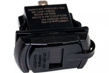 1 259 р. Розетка автомобильная встраиваемая 12V-24V вольтметр QC3.0 PRO LEGEND PRO LEGEND pl9375  с доставкой в г. Пермь. Увеличить фотографию 3